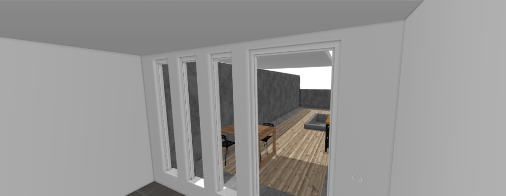 Back Yard seen from inside the living room