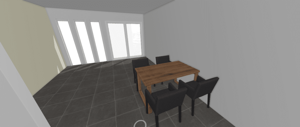 Dining and living room view
