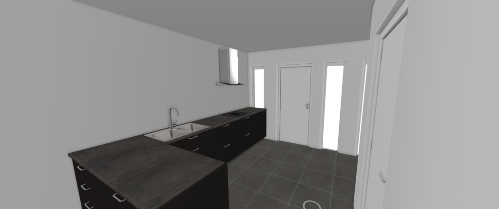 Kitchen solution U-shape