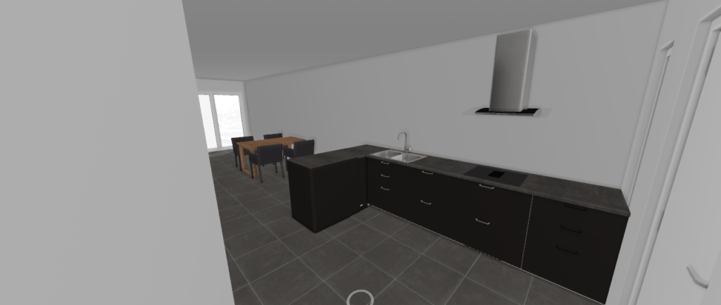 Kitchen solution U-shape 3
